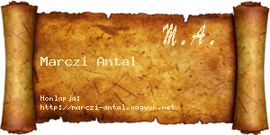 Marczi Antal névjegykártya